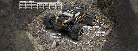 BlackZon Slyder Turbo Brushless ST Stadium Truck 1/16 4WD Bezszczotkowy Niebieski Samochód Zdalnie Sterowany Model RC | 540215