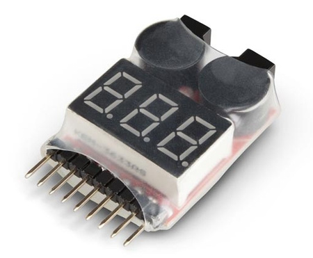 LiPo Alarm Buzzer 1-8S Sygnalizator Spadku Napięcia Miernik