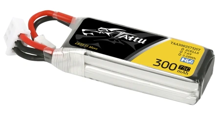 Akumulator LiPo 300mAh 7,6V 75C 2S1P HV JST-PHR | TAA3002S75JST TATTU