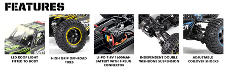 BlackZon Smyter DB Turbo Desert Buggy 1/12 4WD Samochód Zdalnie Sterowany Model RC Niebieski | 540256 HPI RACING