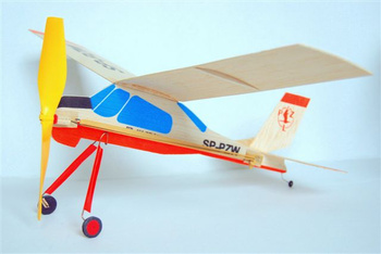 PZL 104 WILGA samolot z napędem gumowym