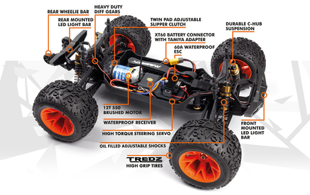 Maverick Quantum2 MT Monster Truck szczotkowy 4WD 1:10 (pomarańczowy) | 150401 HPI