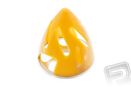 Kołpak plastikowy z podstawą duralową z otworami chłodzącymi 2-Łop 51mm (ŻÓŁTY)