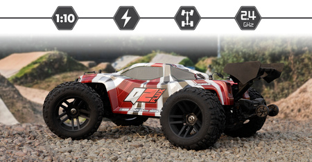 Maverick Quantum2 XT Flux Stadium Truck 4WD 1/10 Czerwony Samochód Zdalnie Sterowany Model RC | 150407