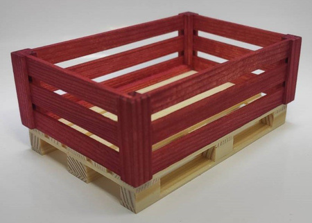 Skrzynia ażurowa na palecie (1:14) - brązowa | ETB-B010 TINY LOGISTICS