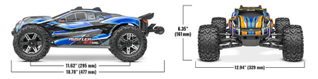 Traxxas Rustler 4X4 VXL 1:10 4WD Pomarańczowy Samochód Zdalnie Sterowany Model RC | 67376-4-ORNG