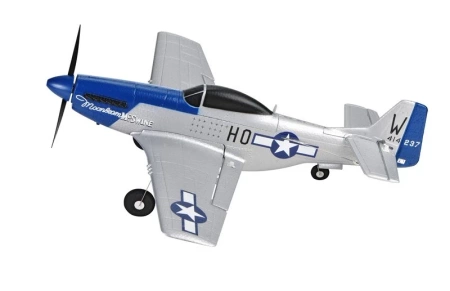 Mini Mustang P51D Scaled Warbird Airplane niebieski RTF (450mm) | TOP097B01 TOP RC HOBBY