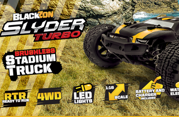 BlackZon Slyder ST Turbo 1/16 4WD 2S Brushless Stadium Truck Żółty | 540219 HPI