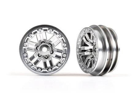Komplet obręczy kół 1.0" - chrom TRX-4M | 9768-SATIN