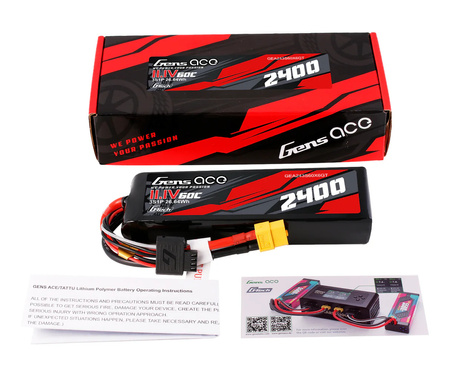 Akumulator LiPo 2400mAh 11,1V 60C 3S1P XT60 G-Tech | GEA243S60X6GT GENS ACE