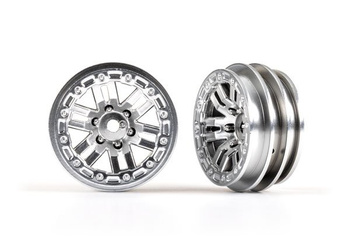 Komplet obręczy kół 1.0" - chrom TRX-4M | 9768-SATIN