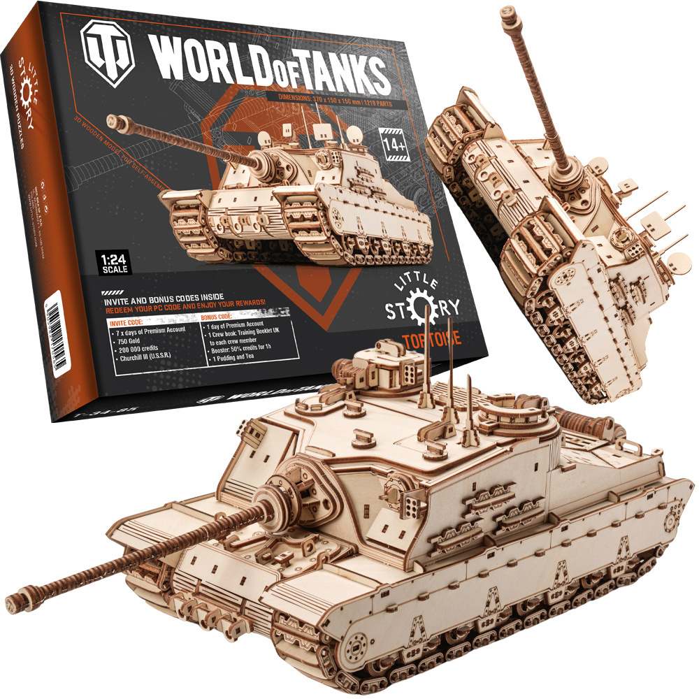 Little Story Drewniane Puzzle Model 3D Czołg M4A3E8 Sherman World of Tanks 34,4x14,2x15,5cm | WOT01 pol_pl_Little-Story-Drewniane-Puzzle-Model-3D-Czolg-M4A3E8-Sherman-World-of-Tanks-34-4x14-2x15-5cm-WOT01-1016500_1