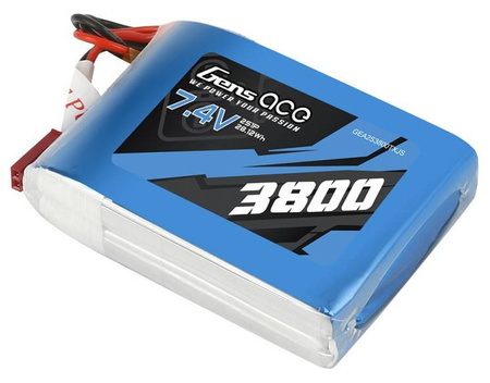 Akumulator LiPo 3800mAh 7,4V 1C 2S1P JST-SYP BEC TX | GEA2S3800TXJS GENS ACE