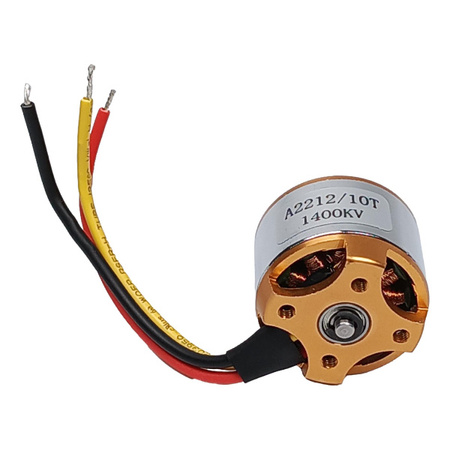 Silnik Bezszczotkowy A2212 10T 1400KV 2-3S 180W 16A Wał 3,17mm Ciąg 940g