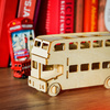 Little Story Drewniane Puzzle Model 3D Autobus 13,7x4,6x7,4cm | D002