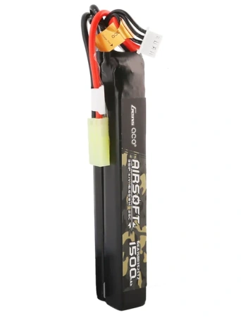 Gens ace 25C 1500mAh 3S1P 11.1V Nunchuck 2X Airsoft Gun Lipo Battery with mini Tamiya Plug