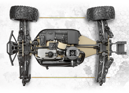 VORZA NITRO TRUGGY 4WD 1/8 (pomarańczowy) | 160180 HPI