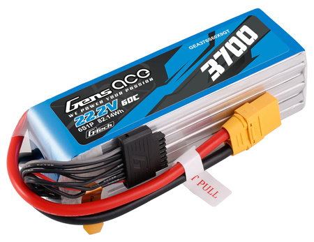 Akumulator LiPo 3700mAh 22,2V 60C 6S1P XT90 G-Tech | GEA376S60X9GT GENS ACE