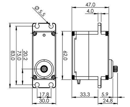 Serwo Cyfrowe HiTEC MDB1200WP 6-7,4V 110kg/cm 0,18s/60° IP67 | 1-03109