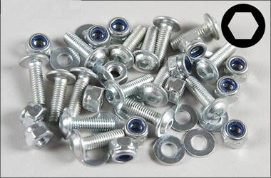 Śrubki z nakrętkami M3x10mm 15szt. - FG 7058