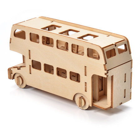 Little Story Drewniane Puzzle Model 3D Autobus 13,7x4,6x7,4cm | D002