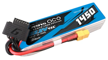 Akumulator LiPo 1450mAh 22,2V 45C 6S1P XT60 G-Tech | GEA14506S45GT GENS ACE