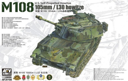 U.S. Self-Propelled Howitze M108 105mm/L30 howitze | AFV Club 35108