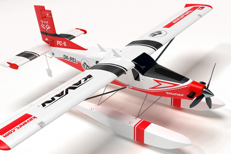 Samolot Zdalnie Sterowany Pilatus PC-6 Porter 1500mm ARF Czerwony Model RC | KAV02.8090 KAVAN