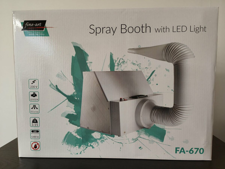 Wyciąg do malowania z oświetleniem LED (Spray Booth with LED Light) | FA-670 FINE-ART