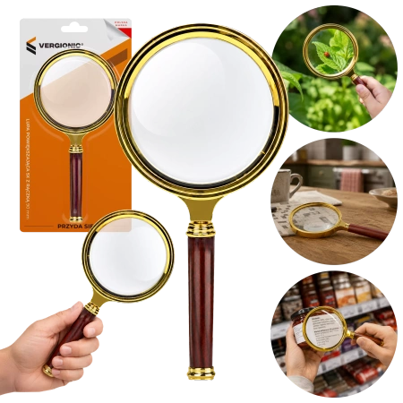 Lupa Powiększająca 5X 90mm z Rączką | VERGIONIC