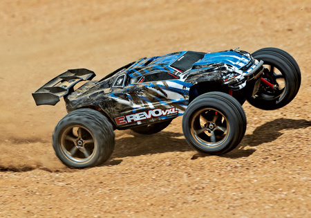 Traxxas E-Revo VXL TSM Bezszczotkowy 1/16 Niebieski Model Zdalnie Sterowany | 71076-8-BLUEX