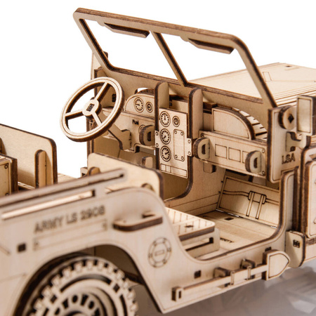 Little Story Drewniane Puzzle Model 3D Pojazd Wojskowy Jeep 23x10x12cm | E014