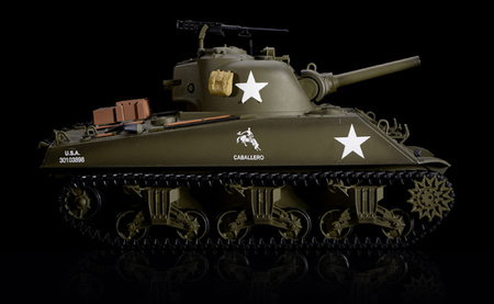 Czołg Zdalnie Sterowany U.S. Medium Tank M4A3 Sherman 1:16 RTR 2,4Ghz Model RC | 3898-1B HENG LONG