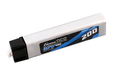 Gens ace 200mAh 3.7V 45C 1S1P Lipo Battery (2pcs)
