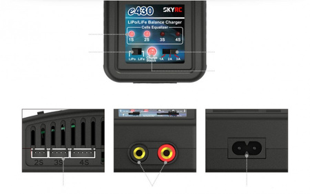 Ładowarka SkyRC e430 3A 30W LiPo/LiFe/LiHV 2-4S
