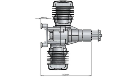 Silnik Spalinowy Benzynowy Dwucylindrowy DLE111-FB 111,2ccm | SP033 DLE