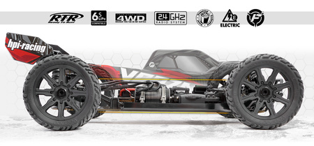 VORZA TRUGGY FLUX 4WD 6S 1/8 Czerwony | 160181 HPI