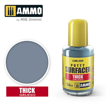 Szpachlówka akrylowa w płynie (gęsta) Putty Surfacer Thick (30ml) | A.MIG-2049 AMMO