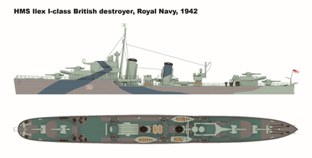HMS Ilex 1942 British I-class Destroyer 1:700 | 70011 IBG MODELS