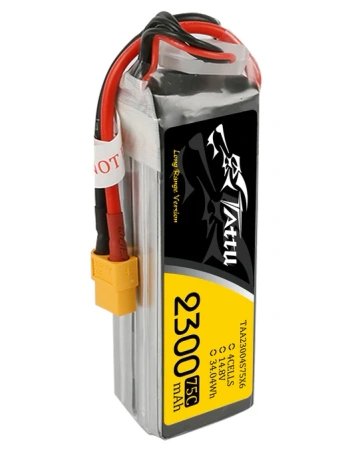 Akumulator LiPo 2300mAh 14,8V 75C 4S1P XT60 | TAA23004S75X6 TATTU