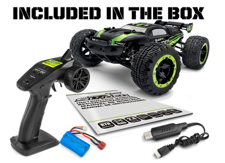 BlackZon Slyder ST Stadium Truck 1/16 4WD Żółty Samochód Zdalnie Sterowany Model RC | 540117