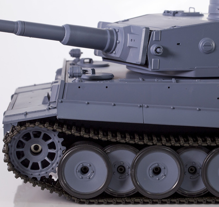 Czołg German Tiger I 1:16 SZARY V7 | 3818-1B-2,4GHz - HENG LONG
