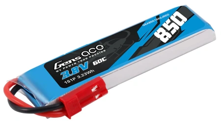 Akumulator LiPo HV 850mAh 3,8V 60C 1S1P JST BEC | GEA8501S60JRED GENS ACE