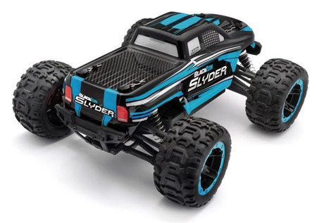 BlackZon Slyder MT Monster Truck 1/16 4WD Niebieski Samochód Zdalnie Sterowany Model RC | 540104