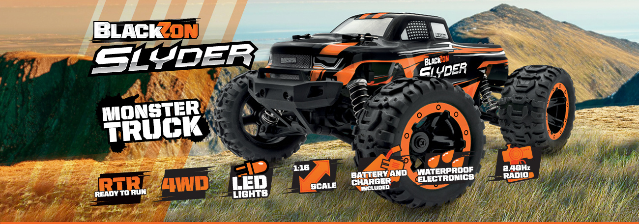 BlackZon Slyder MT Monster Truck 1/16 4WD Zielony Samochód Zdalnie Sterowany Model RC | 540100 pol_pl_BlackZon-Slyder-MT-1-16-4WD-RTR-LED-zielony-540100-1014773_11