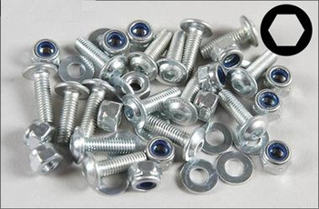 Śrubki z nakrętkami M3x10mm 15szt. - FG 7058