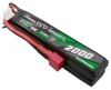 Gens Ace 25C 2000mAh 2S2P 7.4V Saddle Airsoft Gun Lipo Battery with Mini Deans(T) Plug