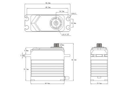Serwo Cyfrowe SRT Digital Servo BHX9 Brushless HiVolt 75kg/cm 0,10s/60° 6-8,4V | SRT-BHX9