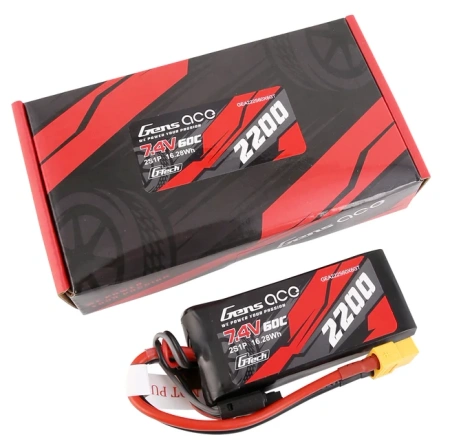 Akumulator LiPo 2200mAh 7,4V 60C 2S1P XT60 G-Tech | GEA222S60X6GT GENS ACE