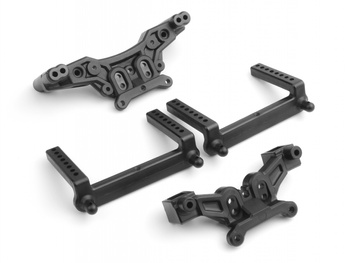 Wieżyczki amortyzatorów ze słupkami karoserii BlackZon Smyter (Shock Tower & Body Post Set) | 540123 HPI